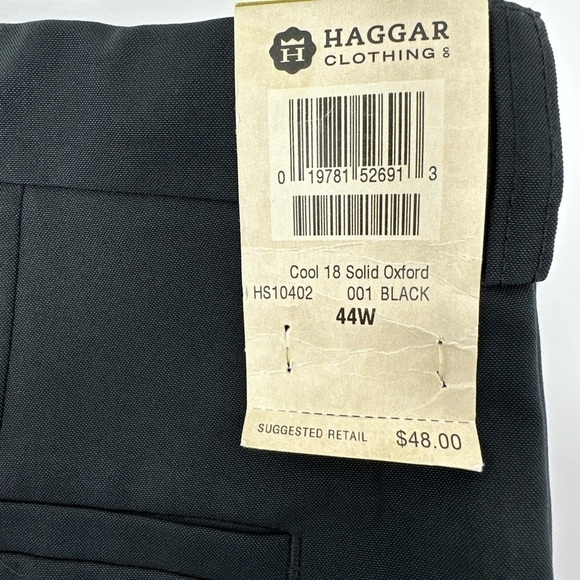 Haggar black pleated cool 18 performance shorts size 44W NWT - Picture 4 of 8